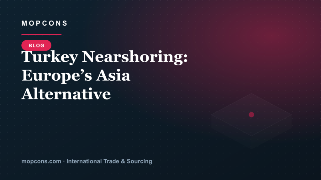Turkey Nearshoring: Europe’s Asia Alternative
