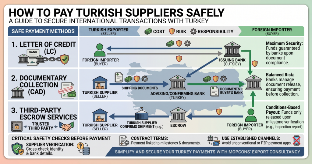 How to Pay Turkish Suppliers Safely: Letters of Credit, T/T & Payment Terms